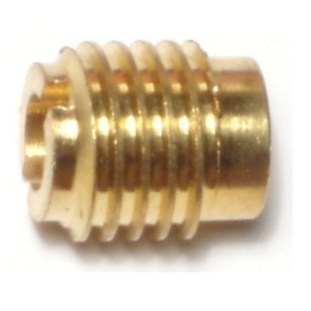 MIDWEST FASTENER Knife Thread Insert, #10-32 Int Thrd Sz, 1/2 in L, Brass, 20 PK 66364